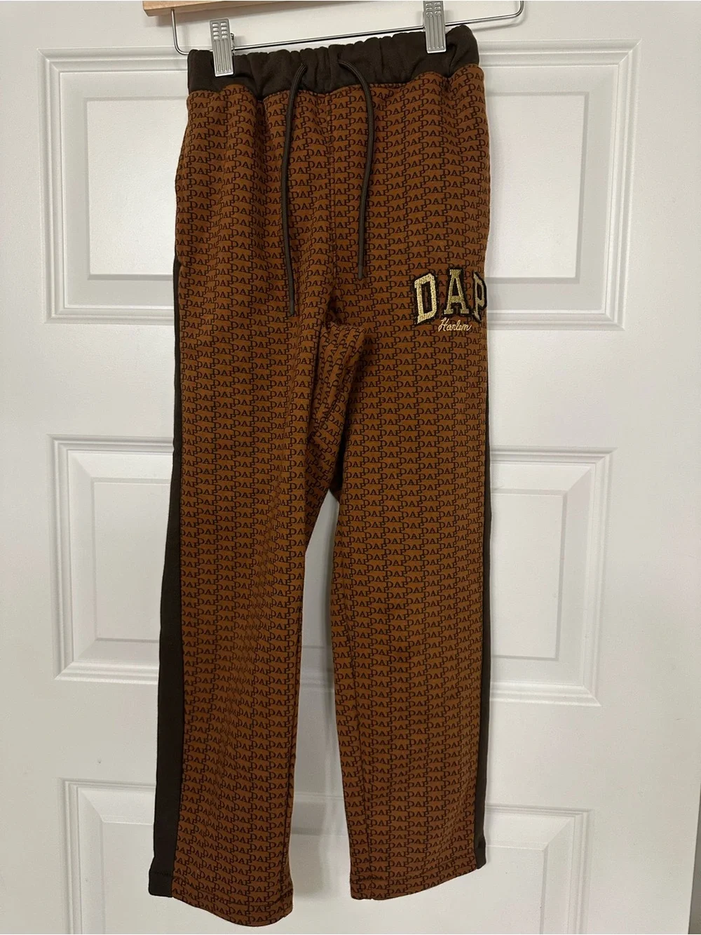 GAP x Dapper Dan kids Brown Paneled Joggers